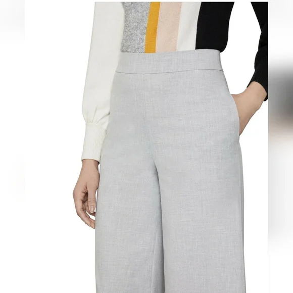 BCBGMaxAzria Gray Wide Leg pants New L large - Picture 3 of 13